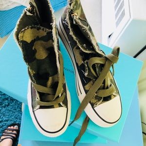 Camo Platform Hightop Sneakers